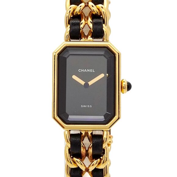 CHANEL Premiere Size L H0001 Vintage Quartz Black Dial Ladies Watch - Picture 1 of 6